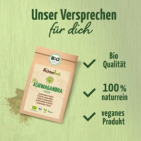 Ashwagandha poudre Bio 500g | véritable racine dashwagandha moulue dInde | ginseng indien | Ayurveda | idéal pour ajouter a