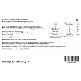 Goli Nutrition, Ashwagandha Gummies avec Vitamine D, 60 Gommes végétaliennes, Sans Gélatine, Testé en Laboratoire, Sans Glute