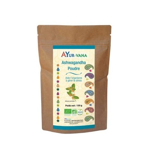 AYur-vana Sachet de Poudre de Ashwagandha Bio 150 g