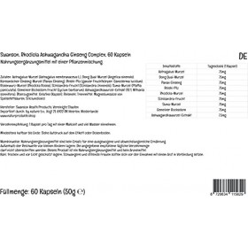 Swanson, Adaptogenic Herbal Complex Complexe Végétal Adaptogène , Rhodiola, Ashwagandha, Panax Ginseng, 60 Capsules, Testé e
