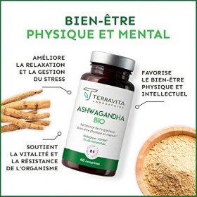 Ashwagandha Bio KSM-66® | Dosage Fort 1200 mg en 2 Comprimés | 5% de Withanolides | Sommeil, Vitalité, Stress & Mémoire | San