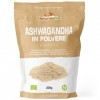 Poudre d’Ashwagandha biologique 200 g. Naturelle et pure, produit en Inde à partir de la racine de Withania somnifera biologi