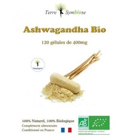 Ashwagandha Bio - 120 gélules de 400 mg