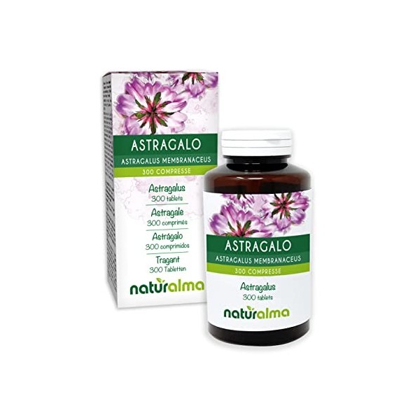 Astragale Astragalus membranaceus racines Naturalma | 150 g | 300 comprimés de 500 mg | Complément alimentaire | Naturel et
