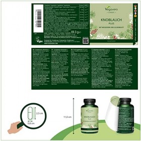 Ail + Olivier + Aubépine Vegavero® | 650 mg | Sans Additifs | Avec 40% Oleuropéine, 3% Flavones et 1% Allicine | Tension Arté