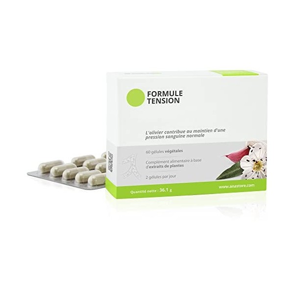 Formule Tension * 400 mg / 60 gélules * Ail, Aubépine et Olivier