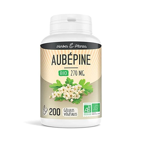 Herbes Et Plantes Aubépine Bio 200 Gélules Végétales 270 mg