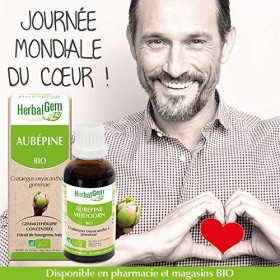 HERBALGEM - Macérât-Mère - Aubépine Bio - Complément Alimentaire Gemmothérapie Concentrée - Extrait De Bourgeon Frais - Pour 