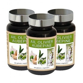 NUTRIEXPERT - Ail Olivier Aubépine - Aide à maîtriser taux de cholestérol et la santé cardiovasculaire - Maintient léquilibr