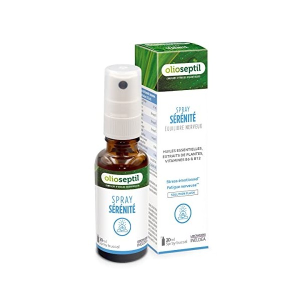 OLIOSEPTIL – Spray Sérénité – Complément alimentaire - Extraits de plantes, huiles essentielles & vitamines – Aide l’organism