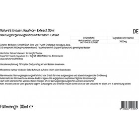 Natures Answer, Hawthorn Extract Extrait dAubépine , Sans Alcool, Gouttes végétaliennes, 30ml, Testé en Laboratoire, Sans 