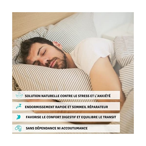 DÉTENTE et SOMMEIL RÉPARATEUR - Formule Sommeil à base dAubépine Bio et de Mélisse Bio - 200 gélules SANS gélatine ANIMALE -