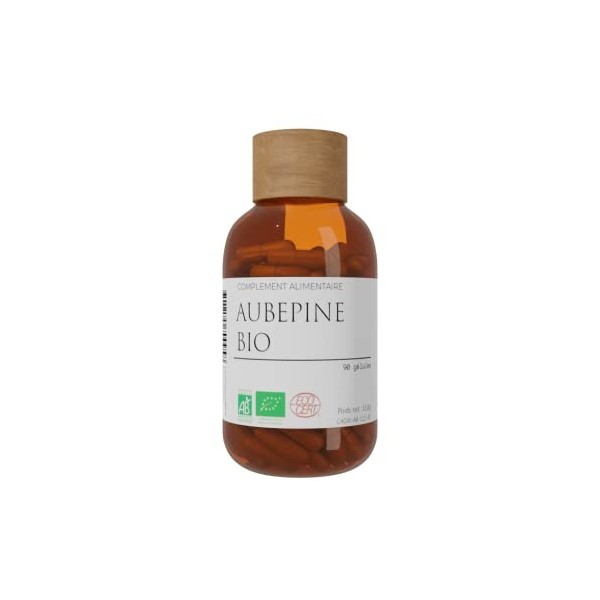 AUBEPINE BIO | 90 gélules | Antispasmodique Calmante | Bouffées de chaleur | Fabriqué en Occitanie | Nature AZ