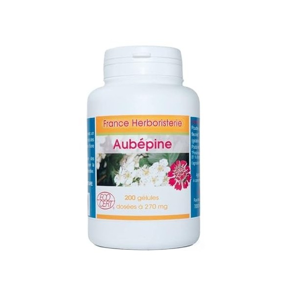 GELULES AUBEPINE 200 gélules dosées à 270 MG.