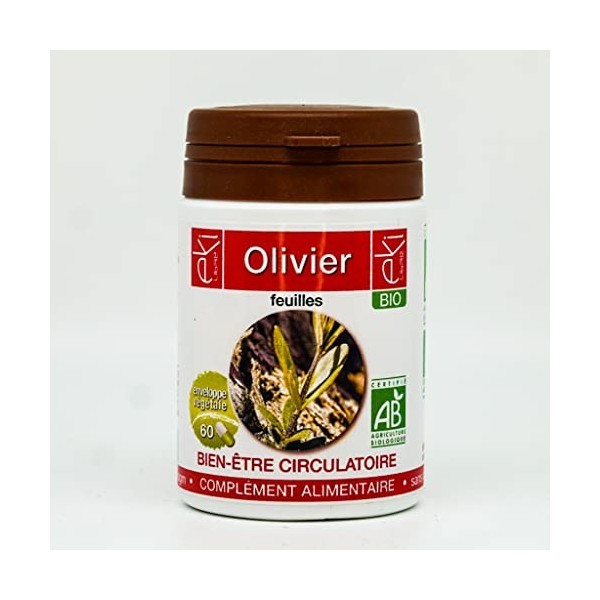 Olivier BIO | 60 gélules | Bien Être Circulatoire | 210 mg dosage 100% naturel sans additif et non comprimé | EKI LIBRE