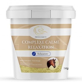 PRINCE EQUIN - COMPLEXE RELAXATION - Complément nutritionnel Cheval - Seau 1 kg - 4 plantes apaisantes - Verveine, Camomille,