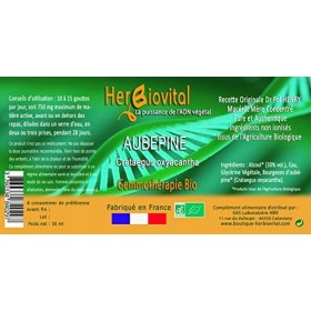 Herbiovital - Aubépine Bio - Le Macérât du coeur - Contribue au maintien dune tension cardiaque équilibrée - Fabriqué en Fra