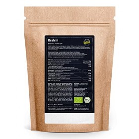 Biotiva Brahmi Poudre bio 100 g – Bacopa Monnieri – Plante à mémoire – végétalien – Ayurveda – Garanti sans additifs – Poudre