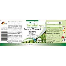 Fairvital | Extrait de Bacopa Monnieri 500mg Brahmi - 90 gélules - végan
