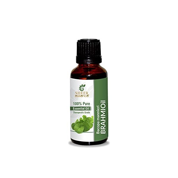 Brahmi Oil - Bacopa Monniera - 100% Pure Natural Undiluted Uncut Therapeutic Grade Oil 0.33 FL.OZ