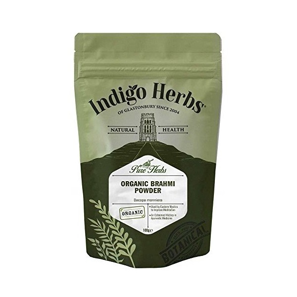 Indigo Herbs Brahmi Bio en poudre 100g Bacopa Monnieri 