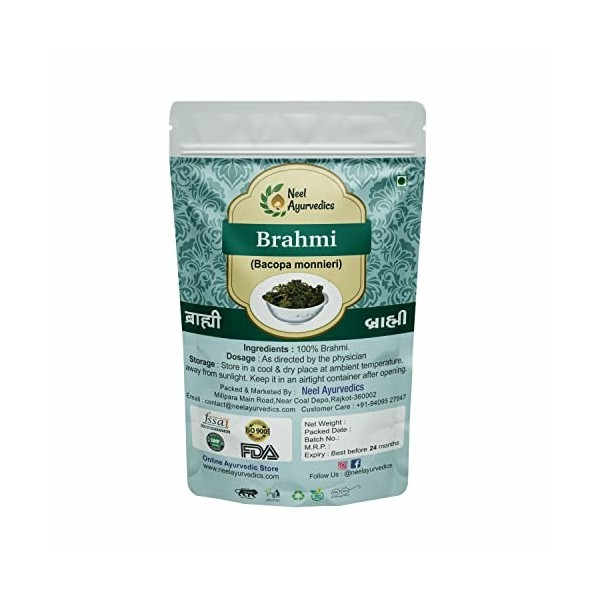 Neel Ayurvedics Poudre Brahmi Bacopa monnieri | 250 g