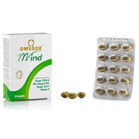 OMEGOR® Mind, Omega-3 DHA et Bacopa Monnieri avec Vitamines B, tonique pour la mémoire et la concentration, pour enfants et a