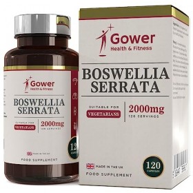 GH Boswellia Serrata 5:1 Extrait de Encens | Haute Concentation | 2000mg Supplément | 120 Capsules Végétalien | Sans OGM | Sa