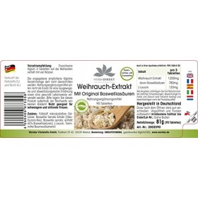 Boswellia serrata 400 mg - 90 comprimés - végétarien - Au moins 65% dacide boswéllique | HERBADIREKT by Warnke Vitalstoffe