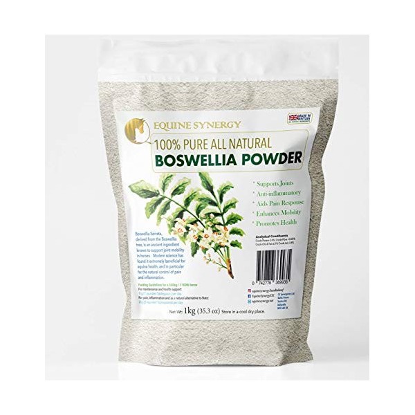 Poudre de Boswellia 100 % pure 1 kg - Contrôle efficace de la douleur et de linflammation - Alternative naturelle au bute