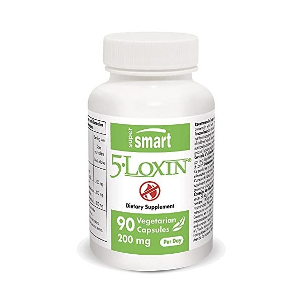 Supersmart - 5-Loxin 200 mg Par Jour - Extrait de Boswellia Serrata Standardisé 30% d’AKBA - Contribue à Inhiber lInflammati