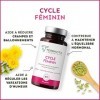 Cycle Féminin | Complément Alimentaire Règles Douloureuses et Syndrome Prémenstruel | Avec Camomille, Pissenlit, Vit B6 et Sa