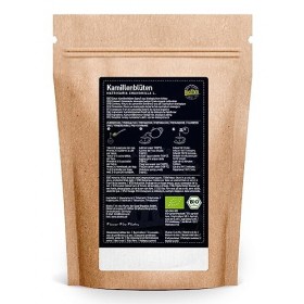 Biotiva Tisane de fleurs de camomille bio 100g - Fleurs de camomille entières bio haut de gamme - Tisane bio de camomille - C