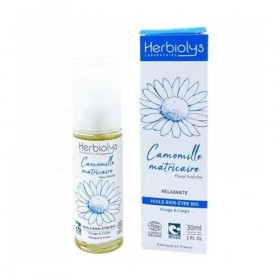 Huile Bien-Être Camomille Matricaire Bio | Flacon 30 millilitres | Herbiolys