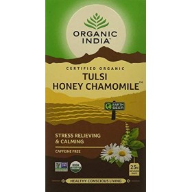 Organics India Tulsi - 25 Tea Bags Honey Chamomile 