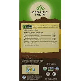 Organics India Tulsi - 25 Tea Bags Honey Chamomile 