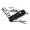 Victorinox Nailclip 580, Swiss Made, 8 Fonctions, Lime à Ongles, Coupe-Ongles, Lame, Ciseaux, Noir