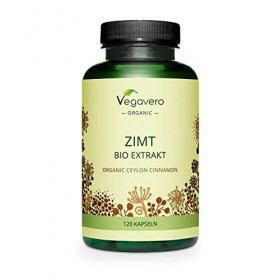 Cannelle de Ceylan BIO Vegavero® | UNIQUE – Extrait BIO 5:1 - 2500 mg | Pour 4 Mois | Extraction en FRANCE | Ceylon Cinnamo