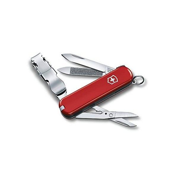 Victorinox Nailclip 580, Swiss Made, 8 Fonctions, Lime à Ongles, Coupe-Ongles, Lame, Ciseaux, Noir