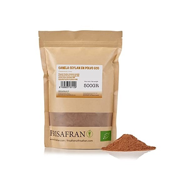 FRISAFRAN - Cannelle Ceylan Bio en Poudre 500Gr 