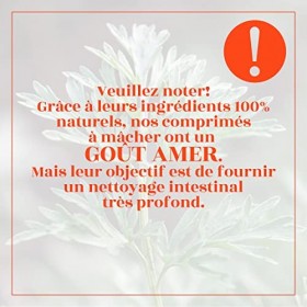 AntiPAR Détoxifiant intestinal pour les humains –Comprimés amères à mâcher pour les personnes souffrant darmoise, de cannell