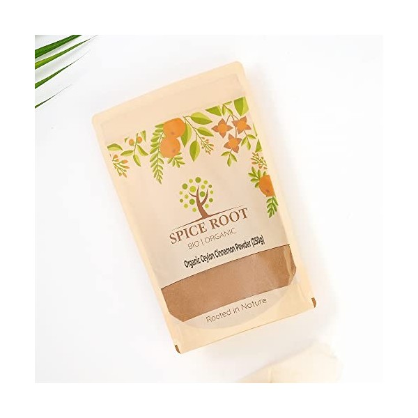 Bio Cannelle Ceylan en Poudre 250g Bio Ceylon Cannelle poudre - Qualité Premium, Certifié Bio | Vegan | Ceylan Variété