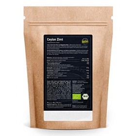 Biotiva Cannelle de Ceylan en poudre bio 1kg 4x250g - qualité 100% bio - cannelle en poudre - végétalien - sans sucre ajout