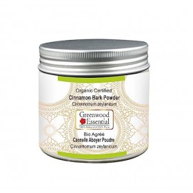 Greenwood Essential Poudre décorce de cannelle pure Cinnamomum zeylanicum certifiée biologique, 100 % naturelle, qualité t