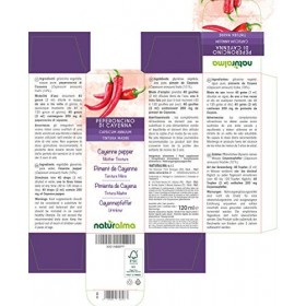 Piment de Cayenne Capsicum annuum fruits Teinture Mère sans alcool Naturalma | Extrait liquide gouttes 120 ml | Complément 