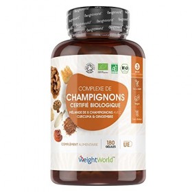 8 Champignons Bio en Complexe - Reishi Bio, Maitake Bio, Chaga Bio, Shiitake Bio, Lions Mane Bio, Cordyceps Bio, Huître Copri