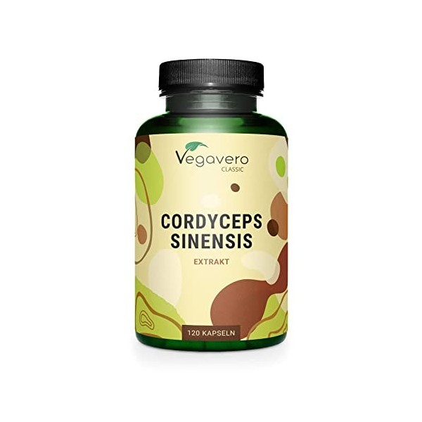 Cordyceps sinensis CS-4 | 6500 mg 10:1 | 4 MOIS | 40% Polysaccharides | SANS ADDITIFS | Adaptogène | 120 Gelules | VEGAN | 