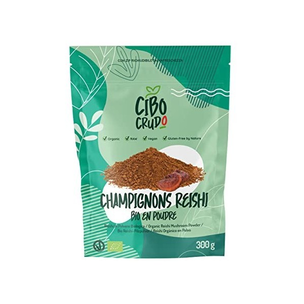 Reishi Bio en Poudre Cru - 300g. Champignon Ganoderma Lucidum. Champignons Médicinaux Source dAntioxydants. Reishi Mushroom.