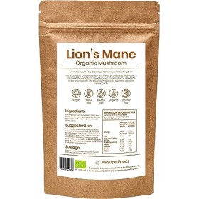 Poudre de Lion’s Mane MB Superfoods - Extrait de Champignon Bio Végétalien - Excellente Pour la Fonction Cognitive, Le Soutie