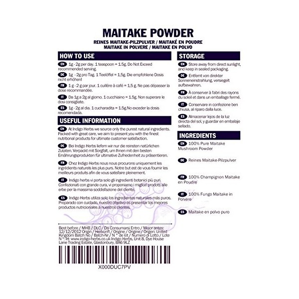 Champignon Maïtaké en poudre - 100g Qualité assurée 